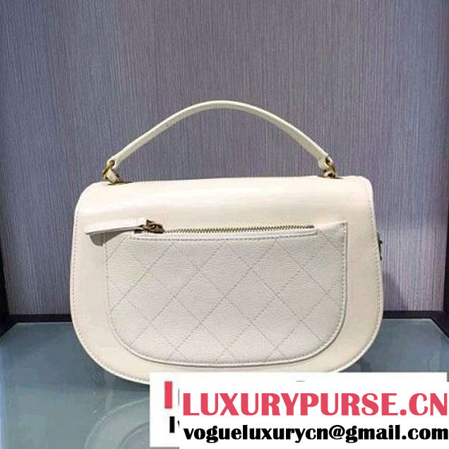 Chanel Coco Curve Flap Messenger Bag A93461 White Paris 2016 (2A143-6070614 )