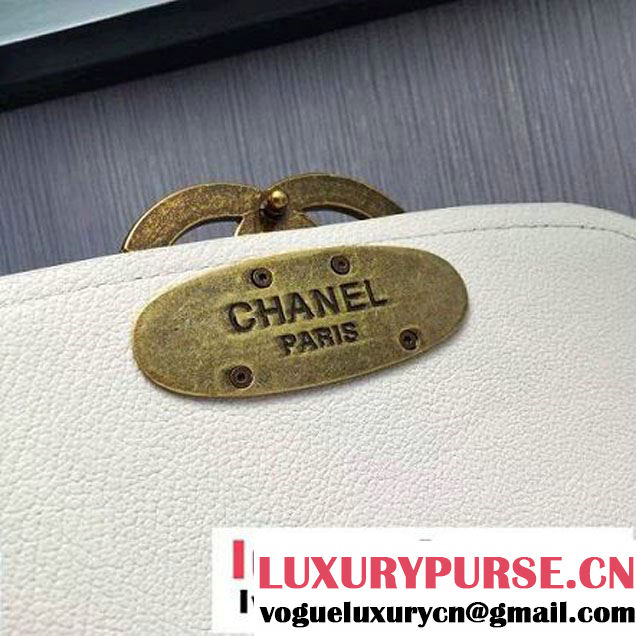 Chanel Coco Curve Flap Messenger Bag A93461 White Paris 2016 (2A143-6070614 )