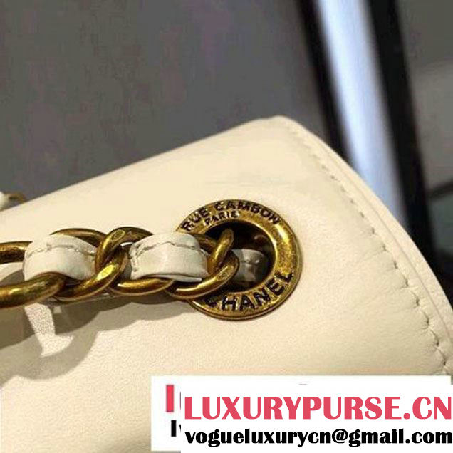 Chanel Coco Curve Flap Messenger Bag A93461 White Paris 2016 (2A143-6070614 )