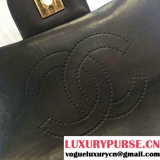 Chanel Small Wax Calfskin Flap Bag With Handle A93423 Rome 2016 (2A143-6071102 )
