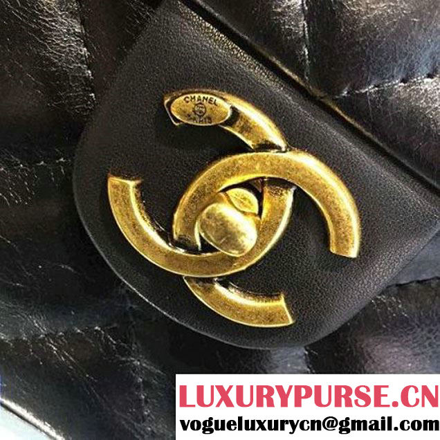 Chanel Small Wax Calfskin Flap Bag With Handle A93423 Rome 2016 (2A143-6071102 )