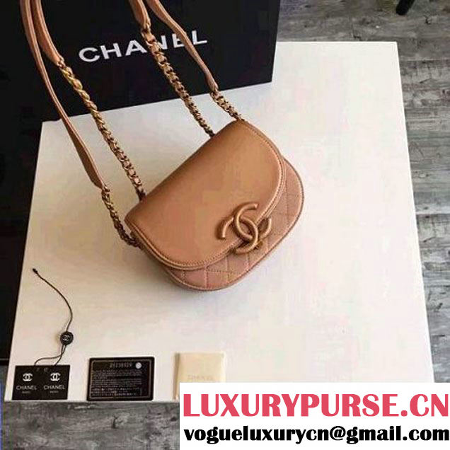 Chanel Coco Curve Flap Messenger Bag A93460 Beige Paris 2016 (KN-6070400 )