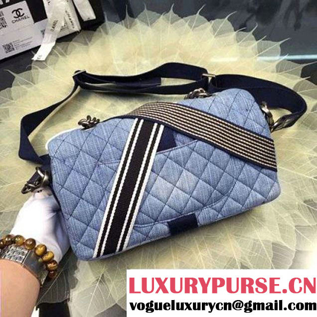 Chanel Denim and Canvas Flap Bag A93314 Blue 2016 (6071637 )