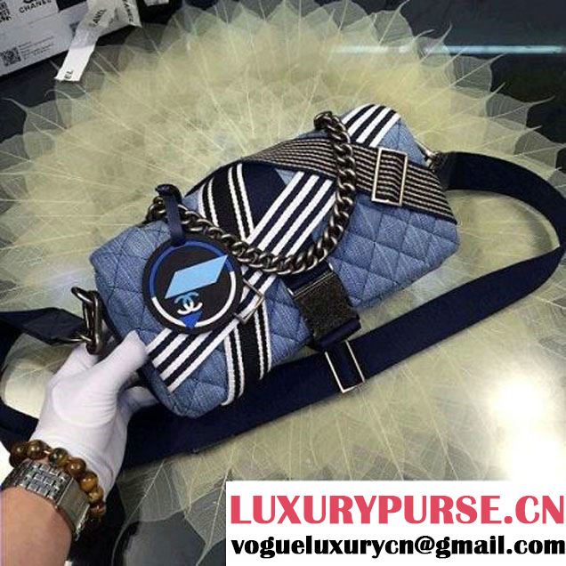 Chanel Denim and Canvas Flap Bag A93314 Blue 2016 (6071637 )