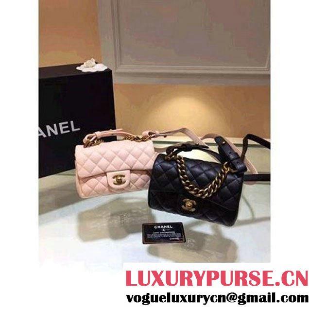 Chanel A93442 Trapezio Flap Bag With Top Handle Black Pre-Fall 2016 (1A001-6072134 )