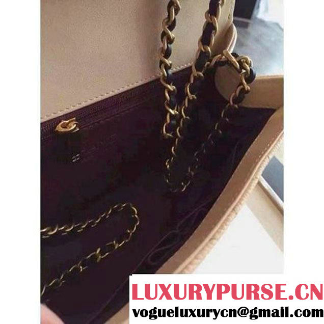 Chanel Small Grained Calfskin & Calfskin Flap Bag Pink/Black S/S 2016 (KN-60801 )