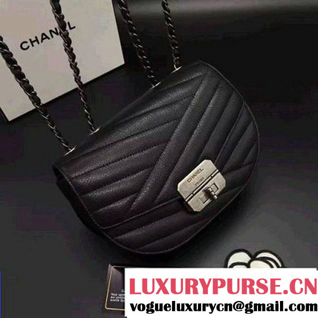 Chanel Goatskin Flap Bag A93430 Black F/W 2016 (2B038-6081018 )