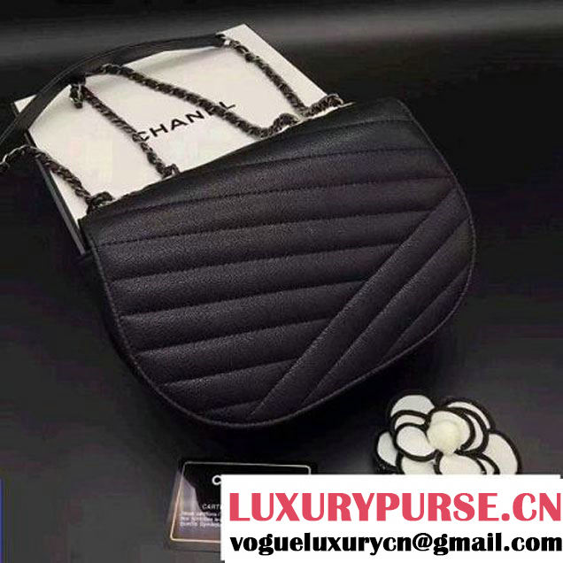 Chanel Goatskin Flap Bag A93430 Black F/W 2016 (2B038-6081018 )