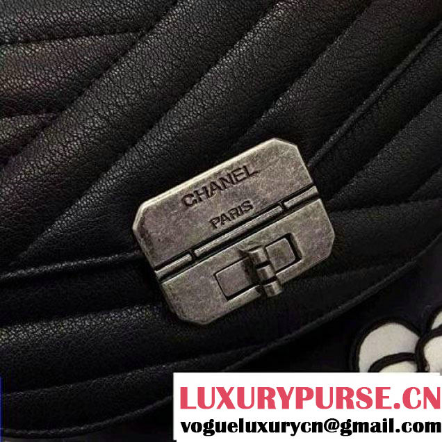 Chanel Goatskin Flap Bag A93430 Black F/W 2016 (2B038-6081018 )