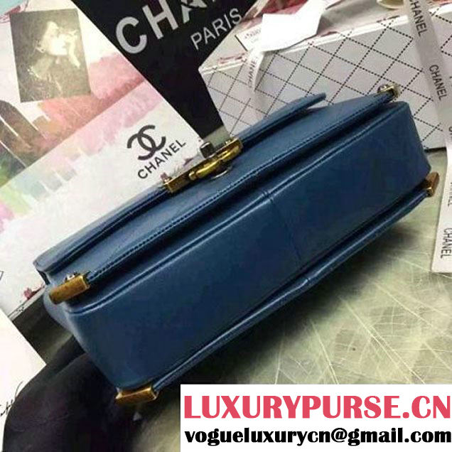 Chanel Calfskin Flap Bag With Metal Corner A93515 Aqua Blue F/W 2016 (YUN-6081022 )