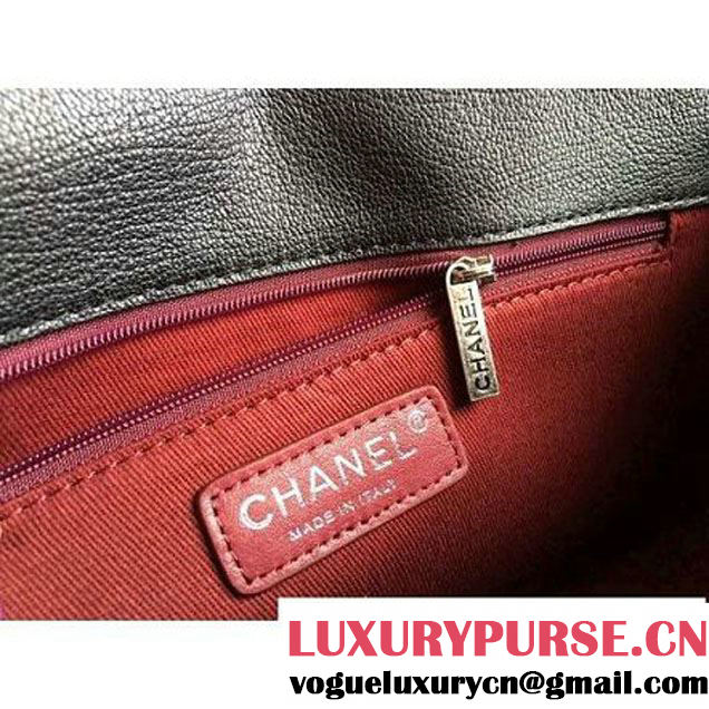 Chanel Goatskin Flap Bag A93428 Black F/W 2016 (1A086-6082408 )