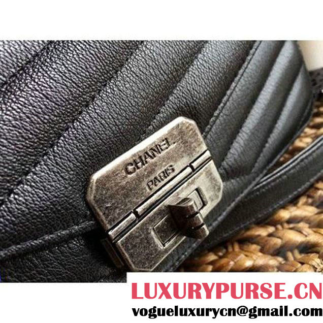 Chanel Goatskin Flap Bag A93428 Black F/W 2016 (1A086-6082408 )
