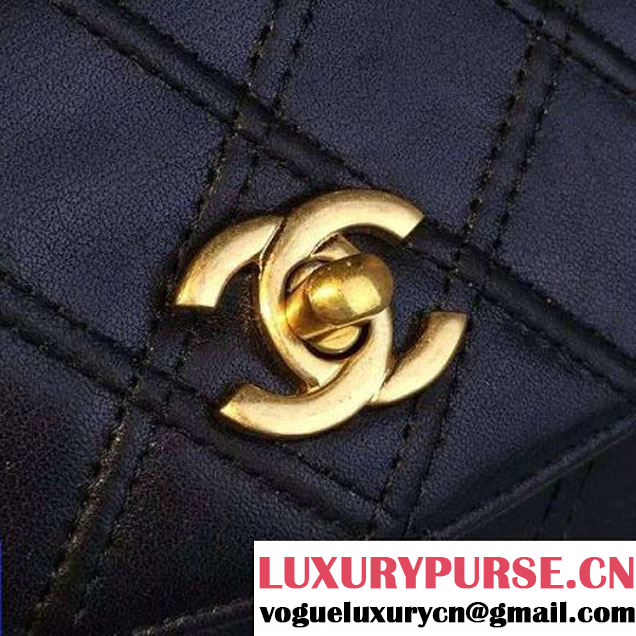 Chanel Calfskin Flap Waist Bag Black 2016 (YUN-6082435 )