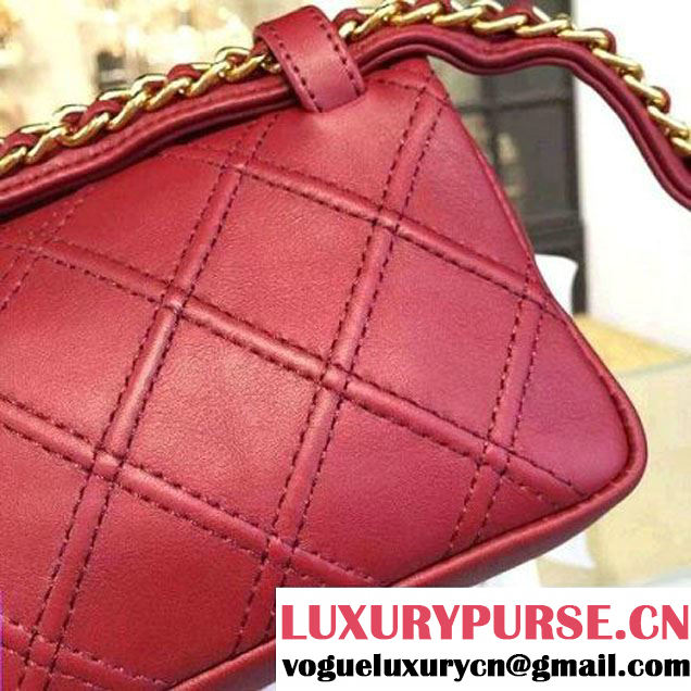 Chanel Calfskin Flap Waist Bag Red 2016 (YUN-6082436 )
