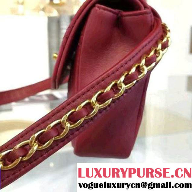 Chanel Calfskin Flap Waist Bag Red 2016 (YUN-6082436 )