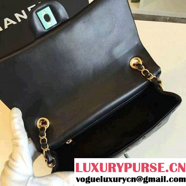 Chanel Large Stitches Lambskin Top Handle Bag Black France 2016 (KN-6090906 )