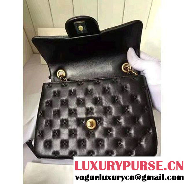 Chanel Small Stitches Lambskin Top Handle Bag Black France 2016 (KN-6090909 )