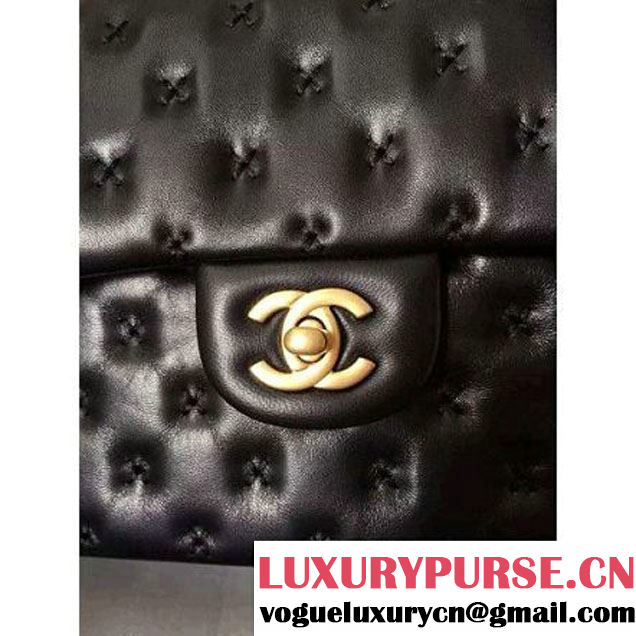 Chanel Small Stitches Lambskin Top Handle Bag Black France 2016 (KN-6090909 )