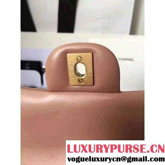 Chanel Small Stitches Lambskin Top Handle Bag Beige France 2016 (KN-6090912 )
