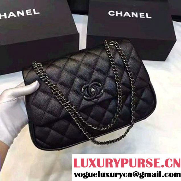 Chanel Quilted Calfskin/Ruthenium Metal Mini Flap Bag A98549 Black 2016 (KS-6090922 )