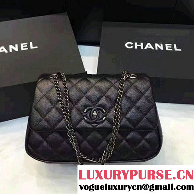 Chanel Quilted Calfskin/Ruthenium Metal Mini Flap Bag A98549 Black 2016 (KS-6090922 )