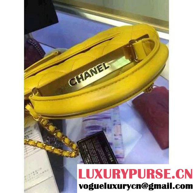 Chanel Lambskin Trendy CC Small Flap Bag With Top Handle A92236 Yellow F/W 2016 (2A058-6092001 )