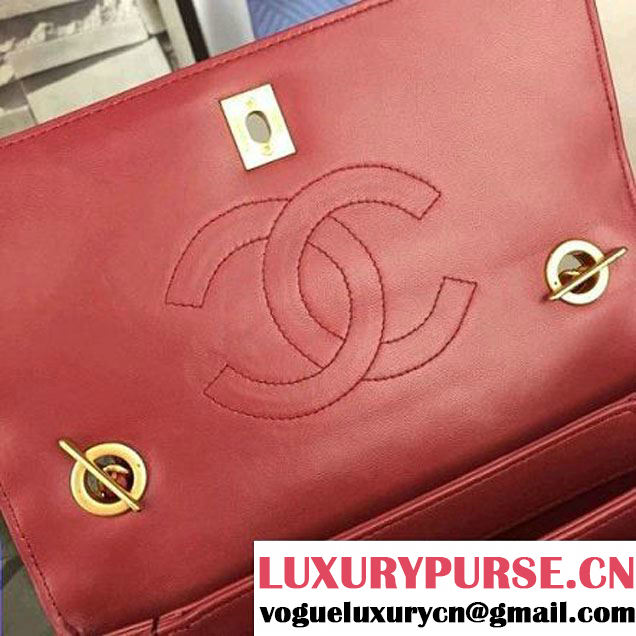 Chanel Lambskin Trendy CC Small Flap Bag With Top Handle A92236 Red F/W 2016 (Gold Metal) (2A058-6092007 )