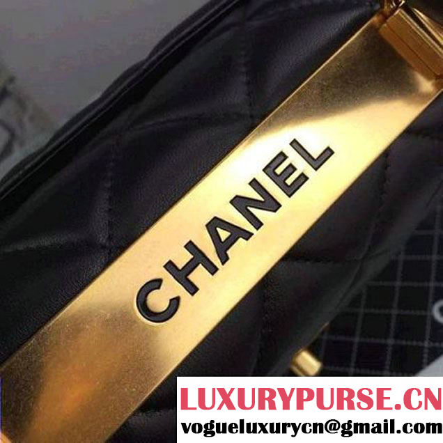 Chanel Lambskin Trendy CC Small Flap Bag With Top Handle A92236 Black F/W 2016 (Gold Metal) (2A058-6092009 )