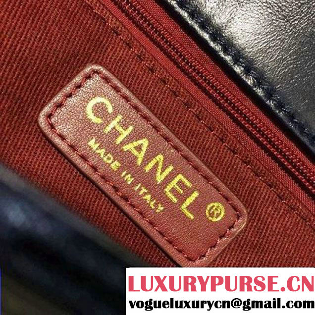 Chanel Denim and Calfskin/Light Gold Metal Small Flap Bag Blue 2016 (2A058-6092012 )