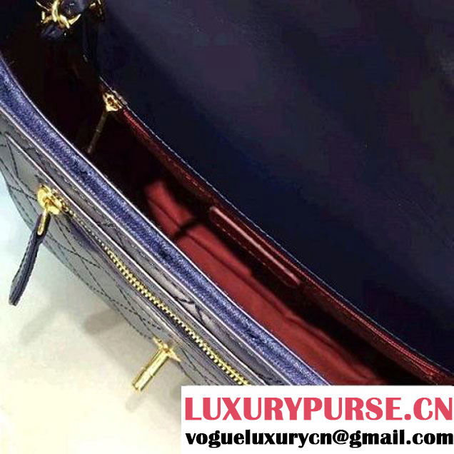 Chanel Denim and Calfskin/Light Gold Metal Small Flap Bag Blue 2016 (2A058-6092012 )