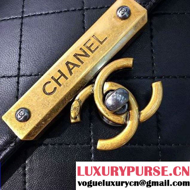Chanel Calfskin Small Flap Bag A93514 Black F/W 2016 (2A143-6092103 )
