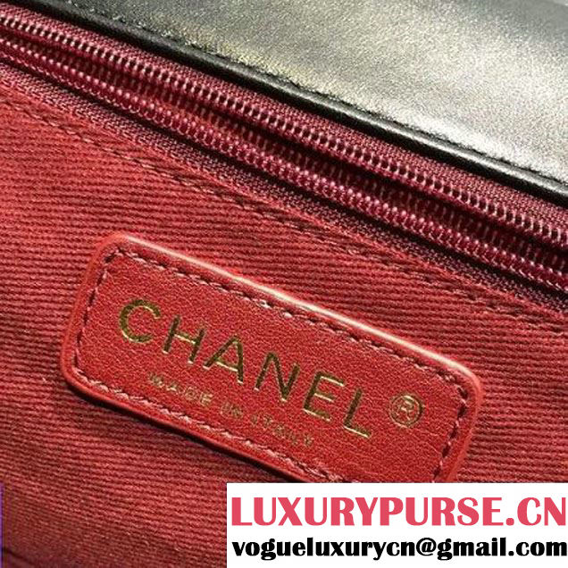 Chanel Calfskin & Gold Metal Flap Bag Black A93427 2016 (2A143-6092603 )