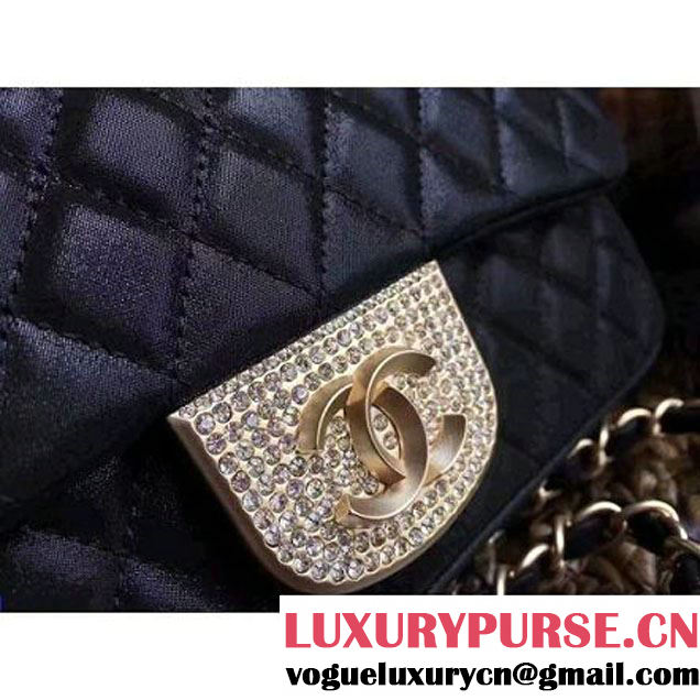 Chanel Pearl Calfskin & Light Gold Metal Flap Bag Black 2016 (1A086-6092610 )