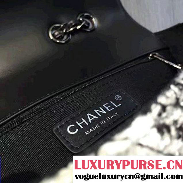 Chanel Lambskin & Tweed & Ruthenium Metal Small Flap Bag A98748 F/W 2016 (2A143-6100832 )