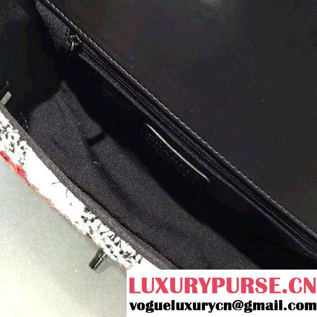 Chanel Lambskin & Tweed & Ruthenium Metal Small Flap Bag A98748 F/W 2016 (2A143-6100832 )