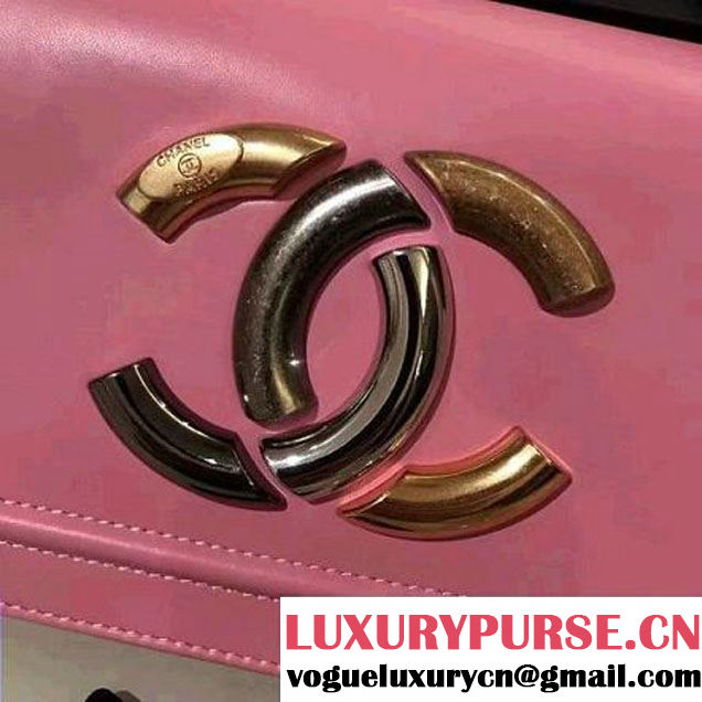 Chanel Lambskin CC Flap Bag Pink F/W 2016 (1A145-6101418 )