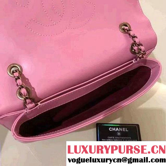 Chanel Lambskin CC Flap Bag Pink F/W 2016 (1A145-6101418 )