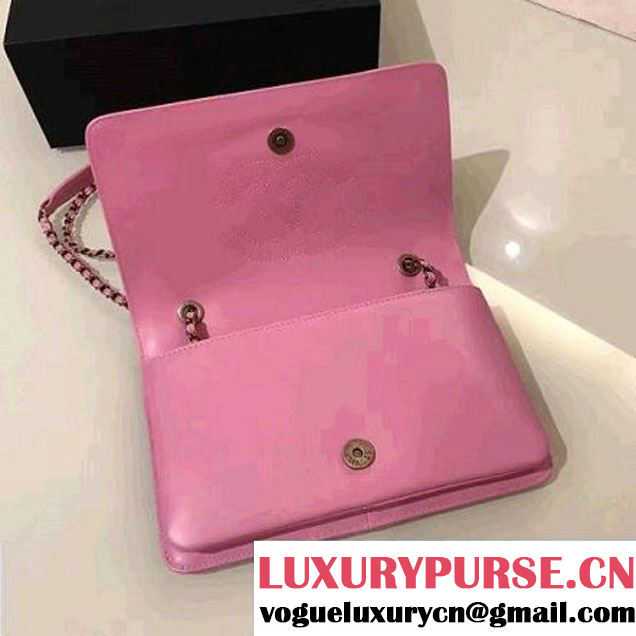 Chanel Lambskin CC Flap Bag Pink F/W 2016 (1A145-6101418 )