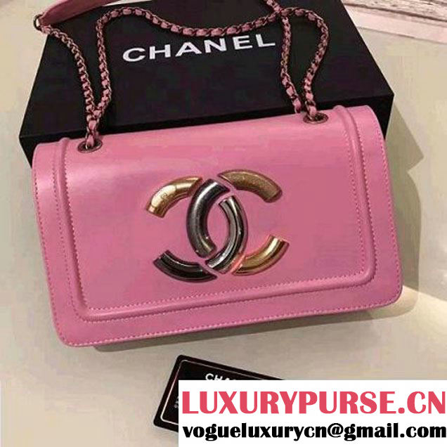 Chanel Lambskin CC Flap Bag Pink F/W 2016 (1A145-6101418 )