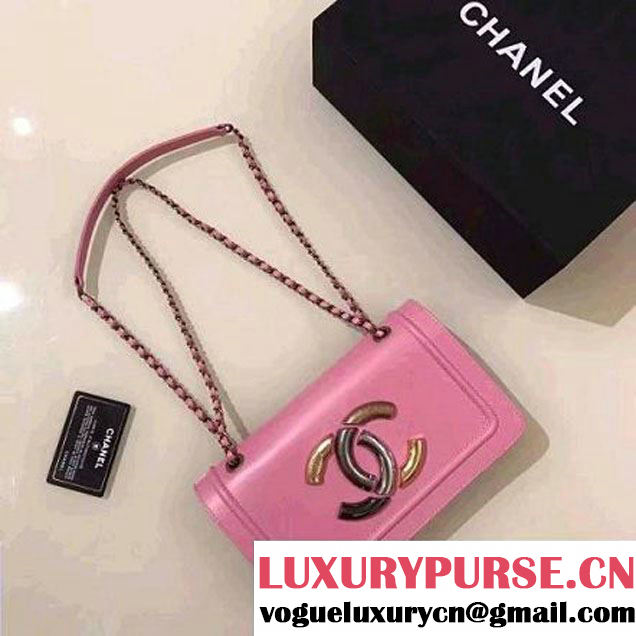 Chanel Lambskin CC Flap Bag Pink F/W 2016 (1A145-6101418 )