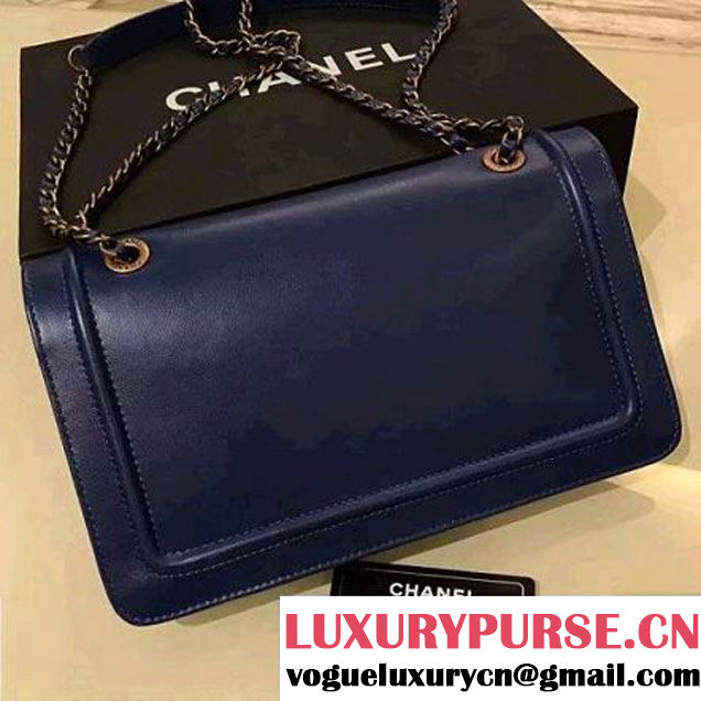Chanel Lambskin CC Flap Bag Navy F/W 2016 (1A145-6101419 )