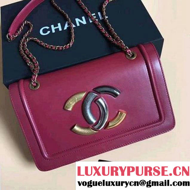 Chanel Lambskin CC Flap Bag Red F/W 2016 (1A145-6101420 )