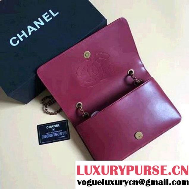 Chanel Lambskin CC Flap Bag Red F/W 2016 (1A145-6101420 )