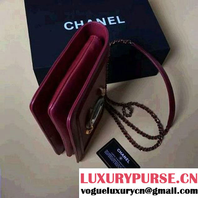 Chanel Lambskin CC Flap Bag Red F/W 2016 (1A145-6101420 )
