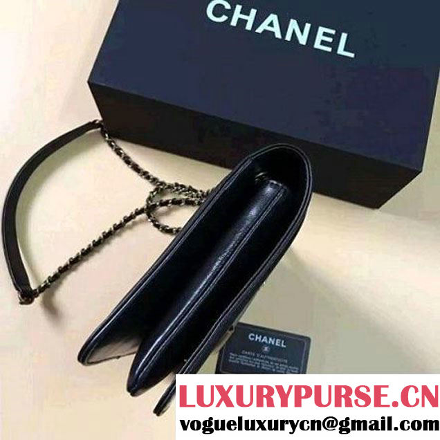 Chanel Lambskin CC Flap Bag Black F/W 2016 (1A145-6101421 )