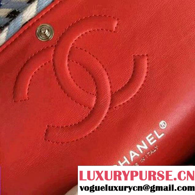 Chanel Multicolor Knit Fabric Classic Flap Bag 2016 (KN-6102919 )