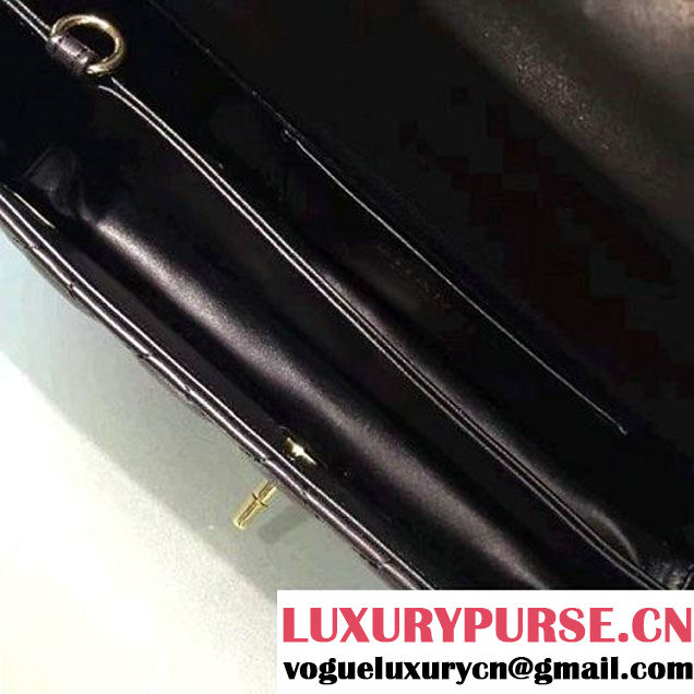 Chanel Quilting Lambskin With Pearl Chain Flap Bag A98571 Black 2016 (2A143-6111711 )