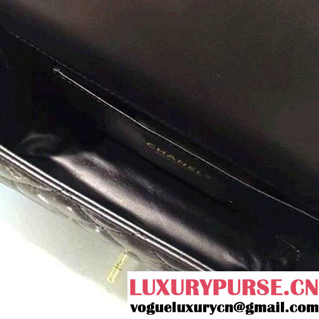 Chanel Quilting Lambskin With Pearl Chain Flap Bag A98572 Black 2016 (2A143-6111714 )