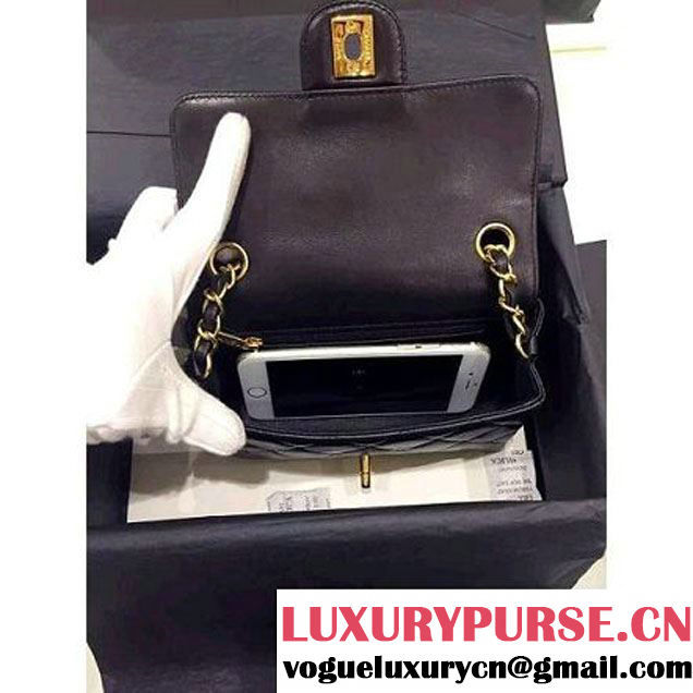 Chanel Lambskin and Strass Extra Mini Classic Flap Bag A91380 Black 2016 (1A001-6112822 )