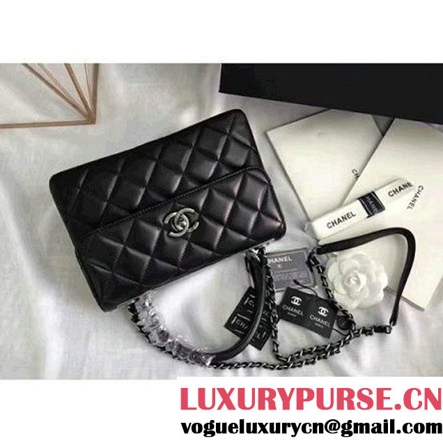 Chanel Lambskin Trendy CC Small Flap Bag With Top Handle A92236 Black F/W 2016 (KN-6122610 )